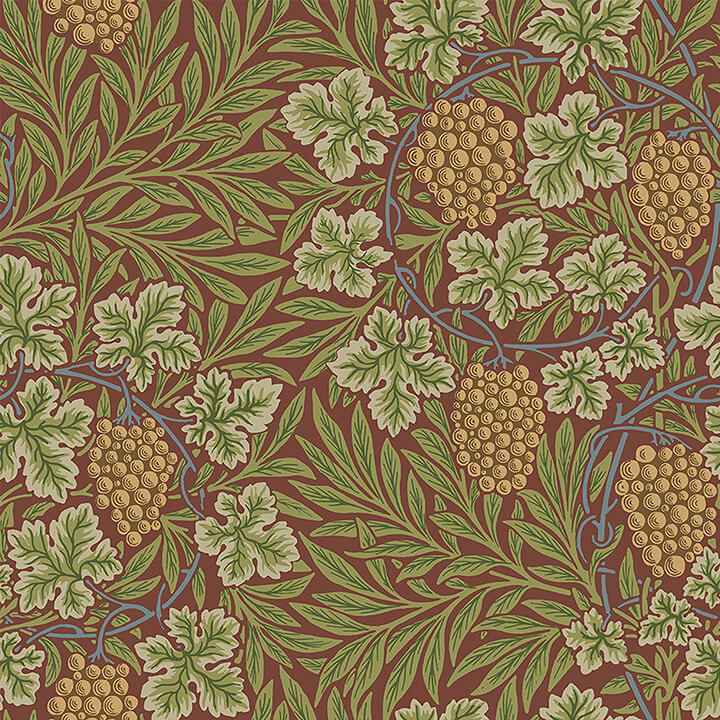 Vine Ruby Woodland Fruits Wallpaper - York Wallcoverings - 4153-82018 - York Wallcoverings Wallpaper