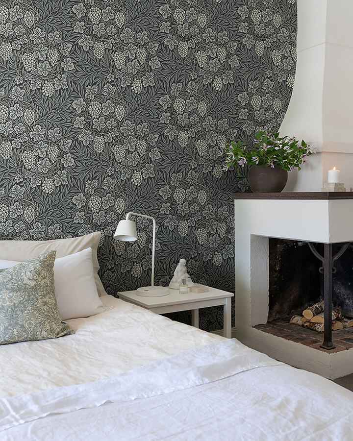 Vine Denim Woodland Fruits Wallpaper - York Wallcoverings - 4153-82021 - York Wallcoverings Wallpaper
