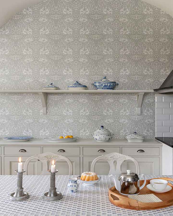 African Marigold White Floral Wallpaper - York Wallcoverings - 4153-82022 - York Wallcoverings Wallpaper