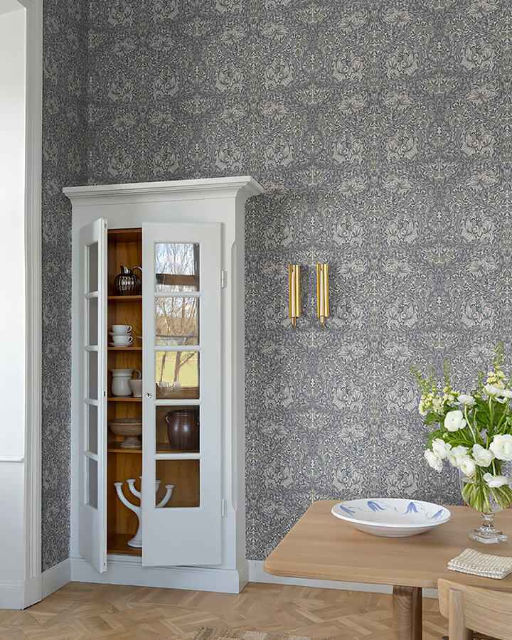 African Marigold Grey Floral Wallpaper - York Wallcoverings - 4153-82025 - York Wallcoverings Wallpaper