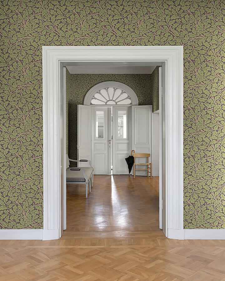 Oak Tree Plum Leaf Wallpaper - York Wallcoverings - 4153-82029 - York Wallcoverings Wallpaper