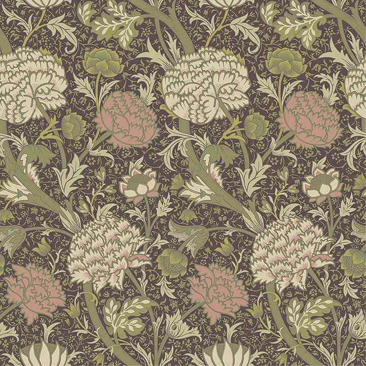 Cray Plum Floral Trail Wallpaper - York Wallcoverings - 4153-82036 - York Wallcoverings Wallpaper