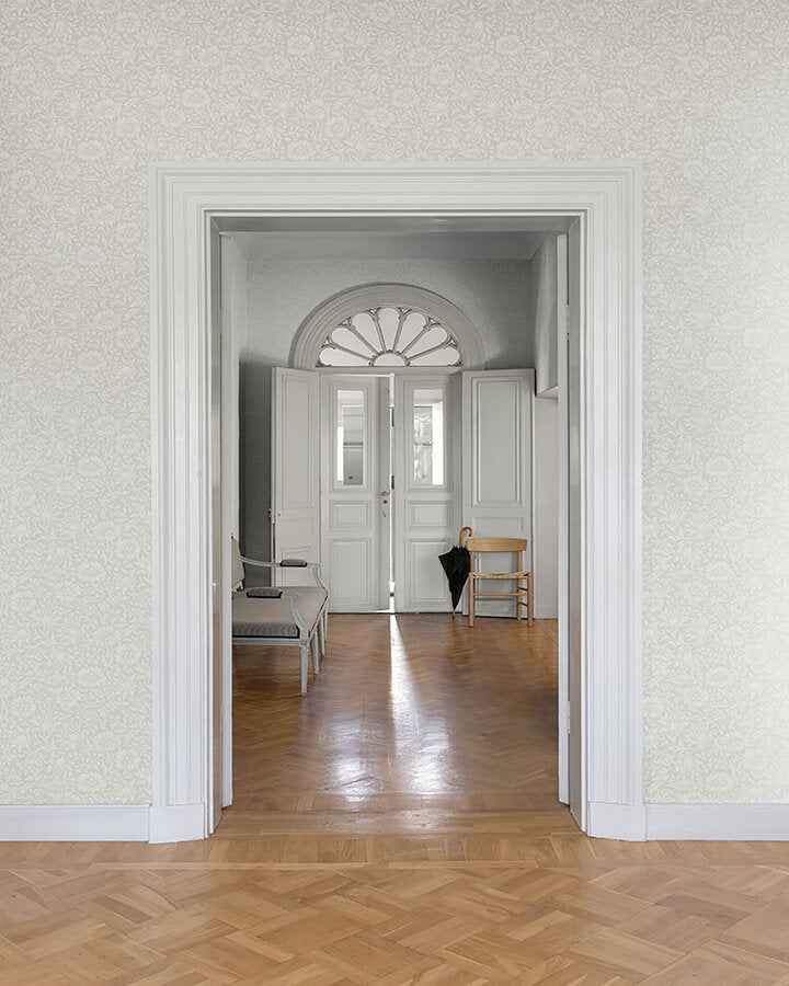 Mallow Dove Floral Vine Wallpaper - York Wallcoverings - 4153-82037 - York Wallcoverings Wallpaper