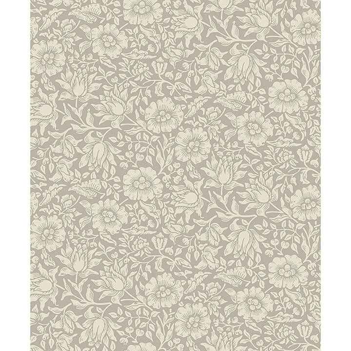 Mallow Grey Floral Vine Wallpaper - York Wallcoverings - 4153-82038