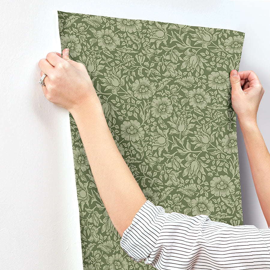 mallow-dark-green-floral-vine-wallpaper-york-wallcoverings-4153-82042