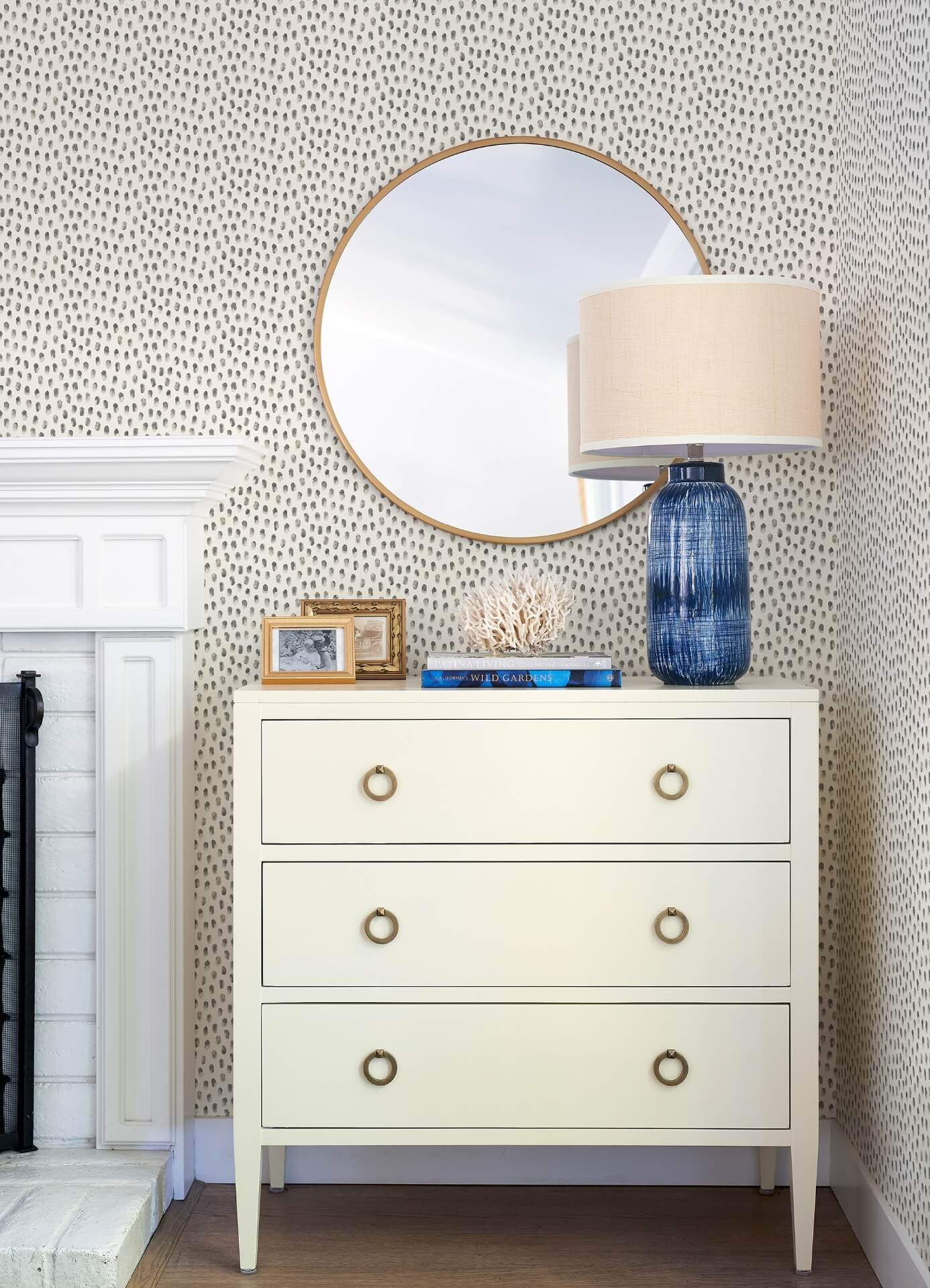 sand-drips-dark-grey-painted-dots-wallpaper-york-wallcoverings-4071-71063 - York Wallcoverings Papel pintado