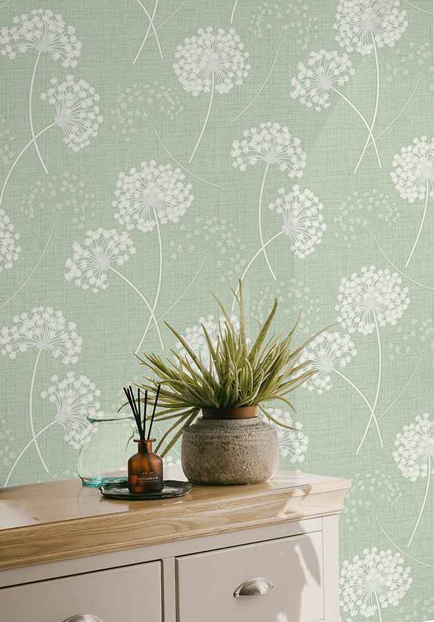 Grace Green Floral Wallpaper - York Wallcoverings - FD43282 - York Wallcoverings Wallpaper
