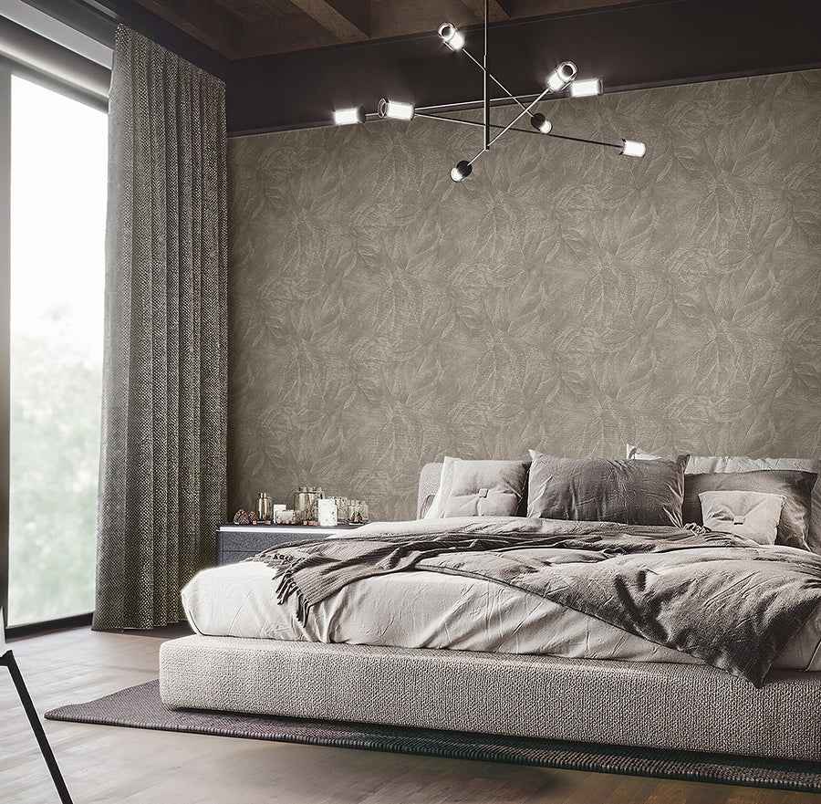 Aspen Stone Leaf Wallpaper - York Wallcoverings - M95661 - York Wallcoverings Wallpaper