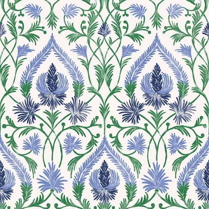 Isle Blue Peel & Stick Wallpaper - York Wallcoverings - NUS6192