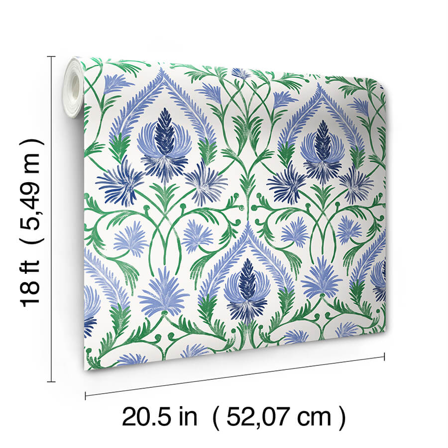 isle-blue-peel-and-stick-wallpaper-york-wallcoverings-nus6192 - York Wallcoverings Wallpaper