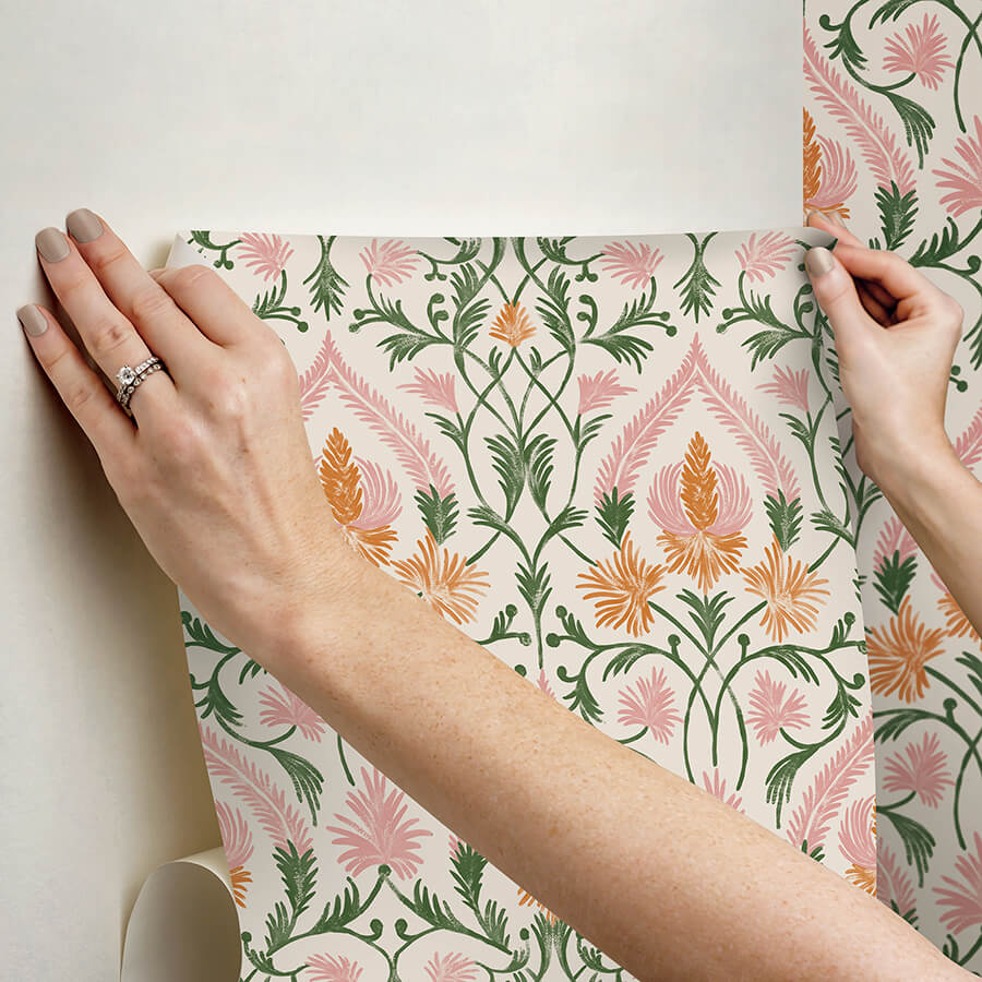 isle-pink-peel-and-stick-wallpaper-york-wallcoverings-nus6193 - York Wallcoverings Wallpaper