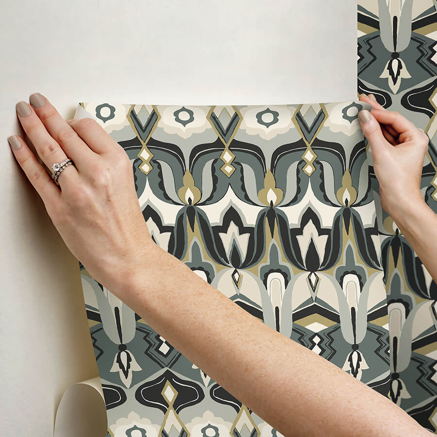 akira-black-peel-and-stick-wallpaper-york-wallcoverings-nus6198 - York Wallcoverings Wallpaper