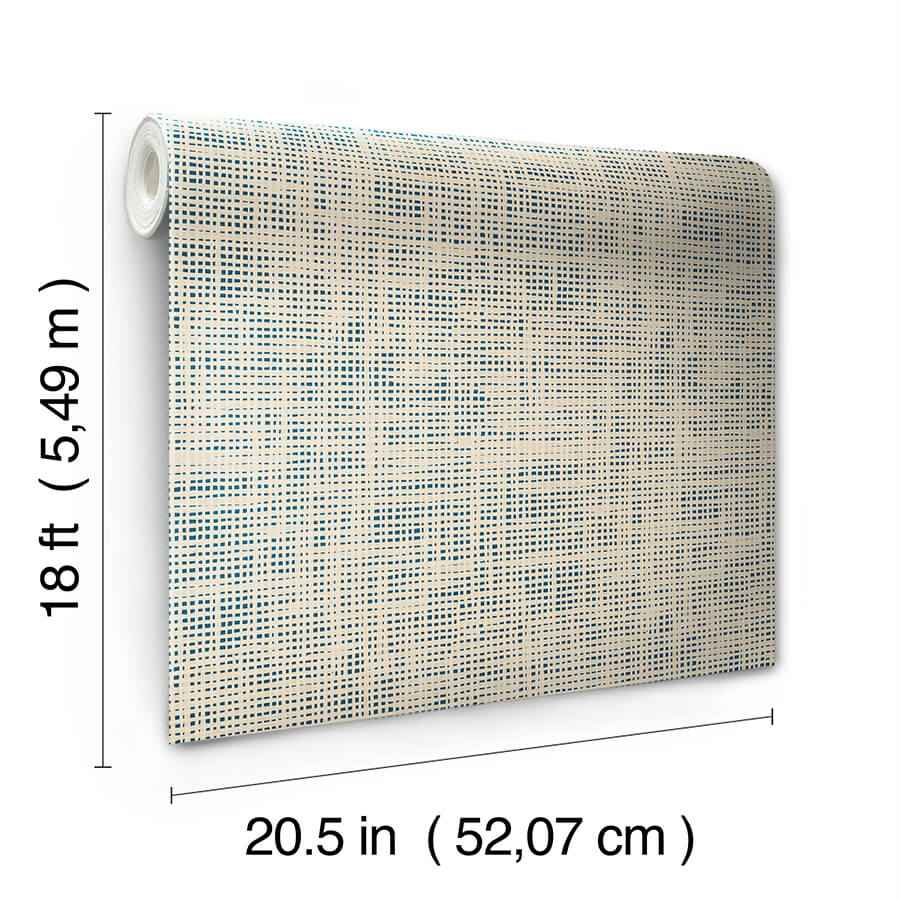 Nolan Blue Peel & Stick Wallpaper - York Wallcoverings - NUS6200 - York Wallcoverings Wallpaper