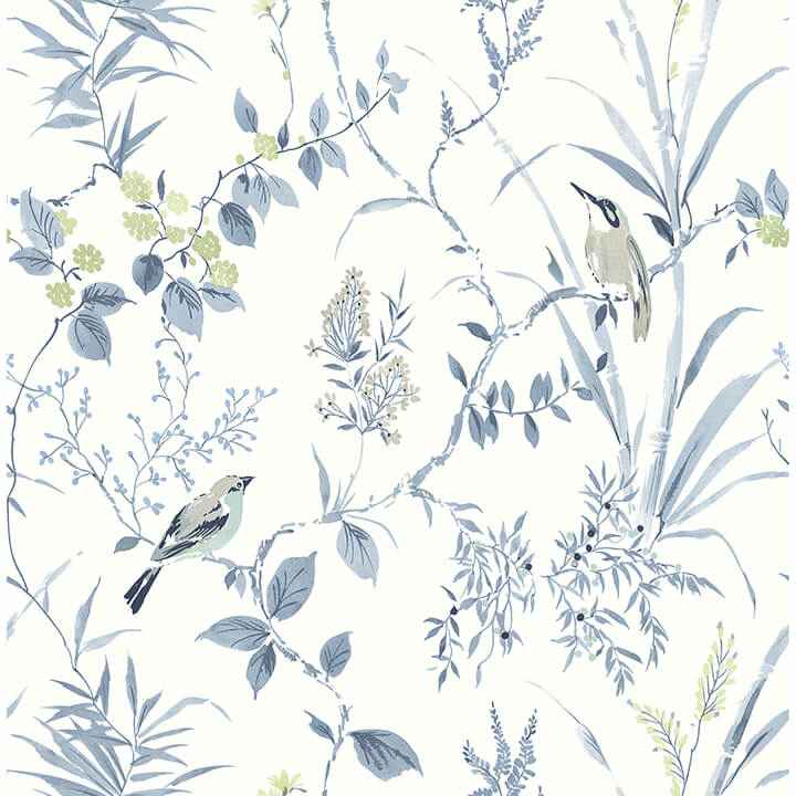 Imperial Garden Blueberry Botanical Wallpaper - York Wallcoverings - 4134-26990 - York Wallcoverings Wallpaper