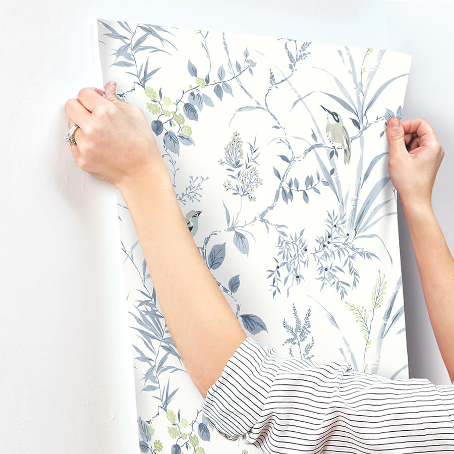 imperial-garden-blueberry-botanical-wallpaper-york-wallcoverings-4134-26990 - York Wallcoverings Wallpaper