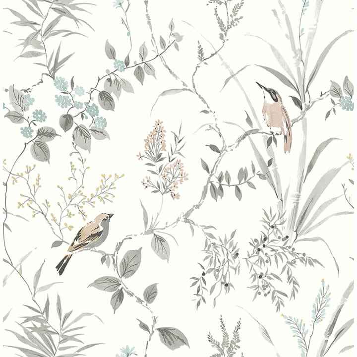 Imperial Garden Neutral Botanical Wallpaper - York Wallcoverings - 4134-26991