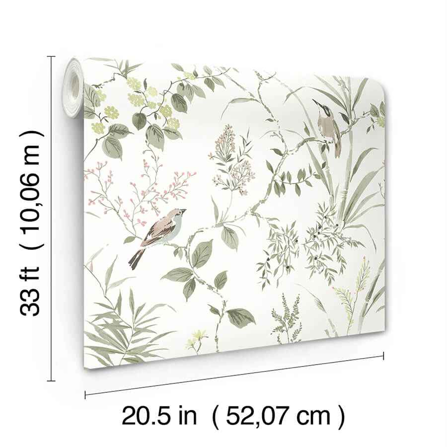 Imperial Garden Moss Botanical Wallpaper - York Wallcoverings - 4134-26992 - York Wallcoverings Wallpaper