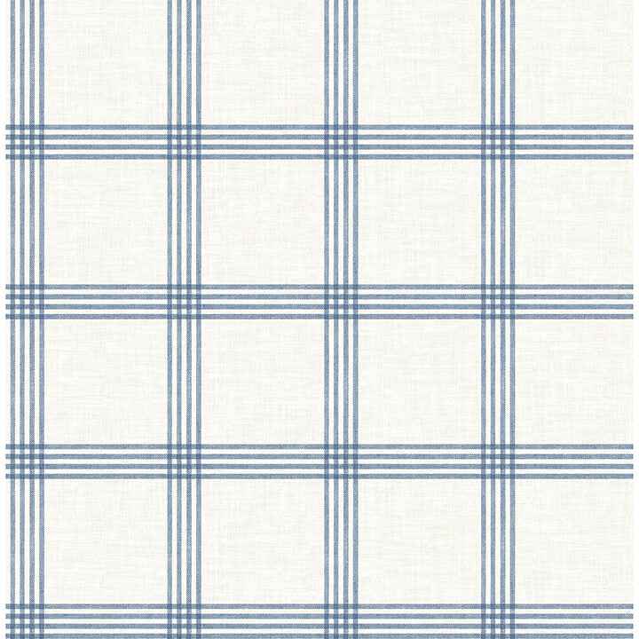 Twain Denim Plaid Wallpaper - York Wallcoverings - 4134-26993