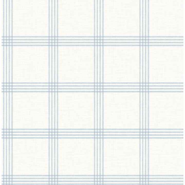 Twain Light Blue Plaid Wallpaper - York Wallcoverings - 4134-26995