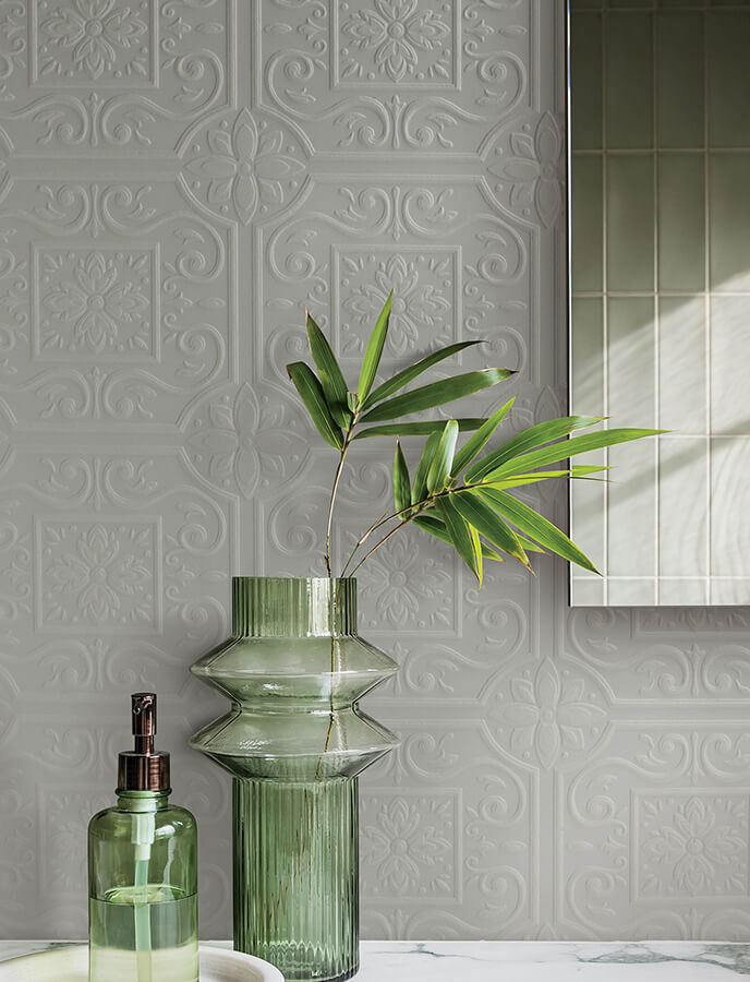 ibold-white-tin-ceiling-scroll-paintable-wallpaper-york-wallcoverings-4134-59001 - York Wallcoverings Wallpaper