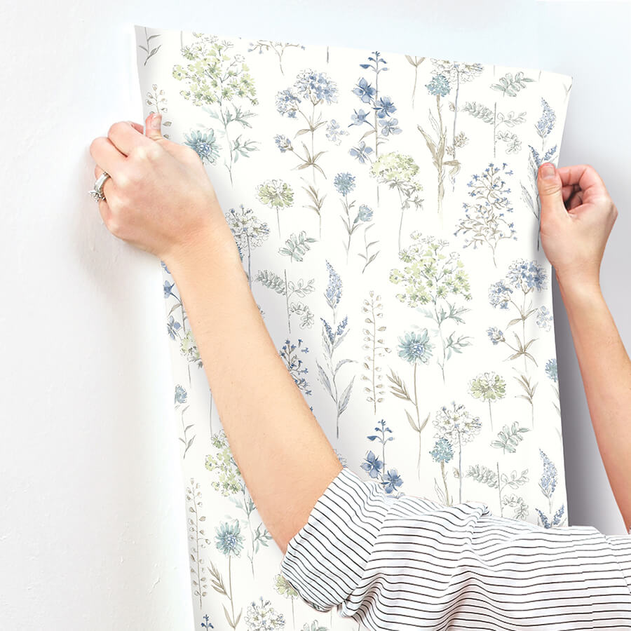 bergamot-sea-green-wildflower-wallpaper-york-wallcoverings-4134-72502 - York Wallcoverings Wallpaper