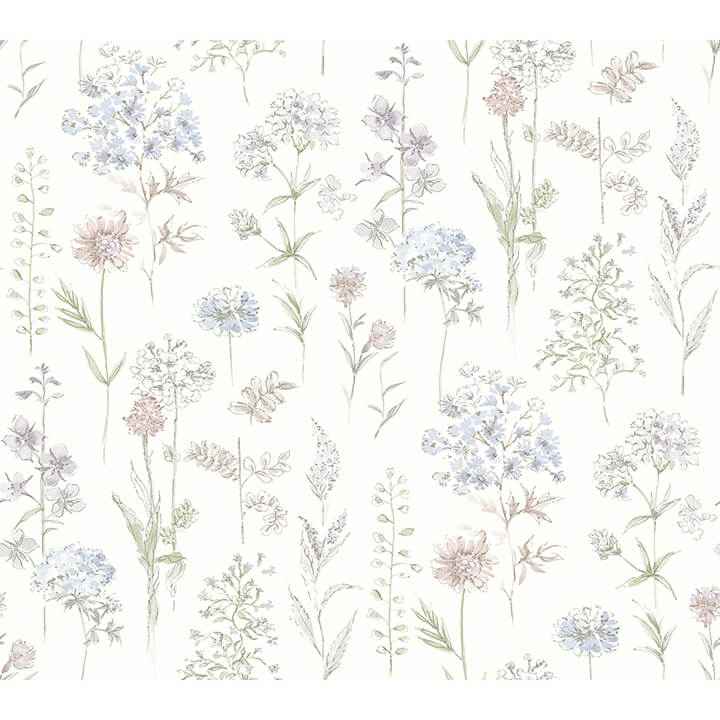 Bergamot Lavender Wildflower Wallpaper - York Wallcoverings - 4134-72504