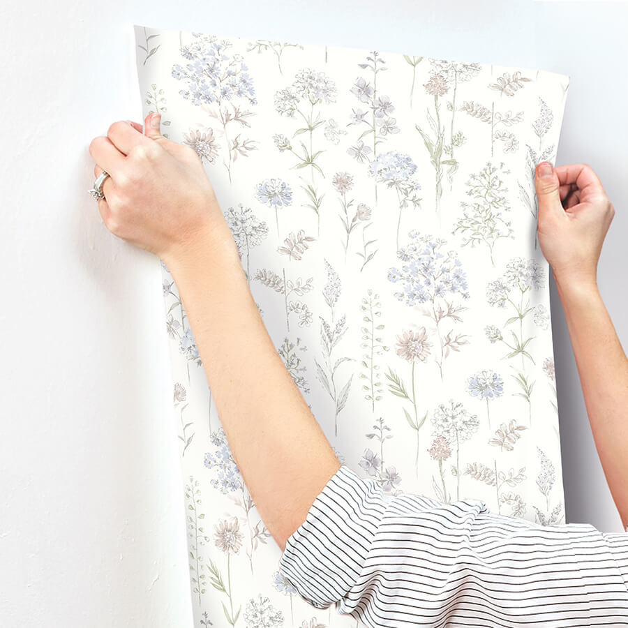 bergamot-lavender-wildflower-wallpaper-york-wallcoverings-4134-72504 - York Wallcoverings Wallpaper
