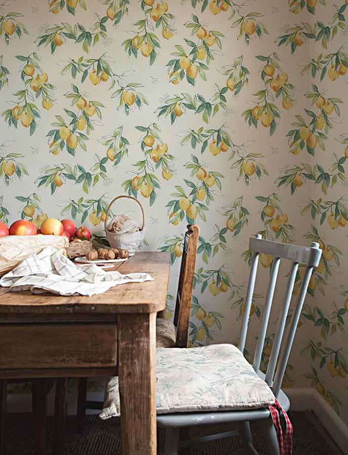 Lemonade Yellow Citrus Wallpaper - York Wallcoverings - 4134-72510 - York Wallcoverings Wallpaper