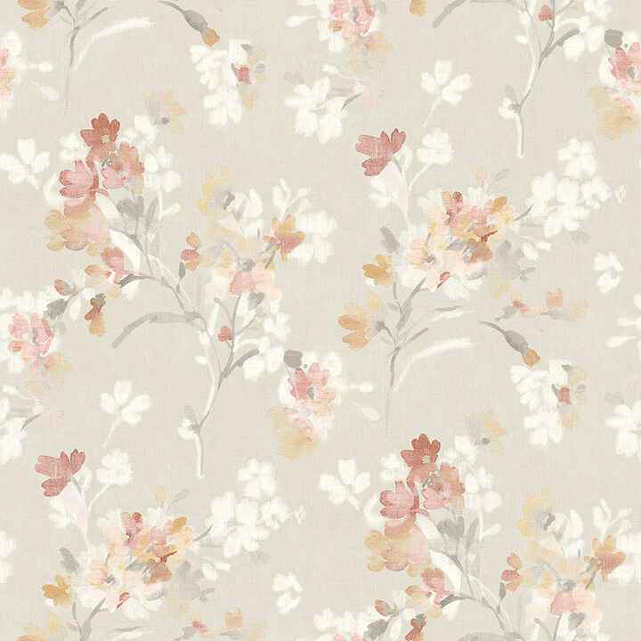Azalea Ruby Floral Branches Wallpaper - York Wallcoverings - 4134-72524 - York Wallcoverings Wallpaper