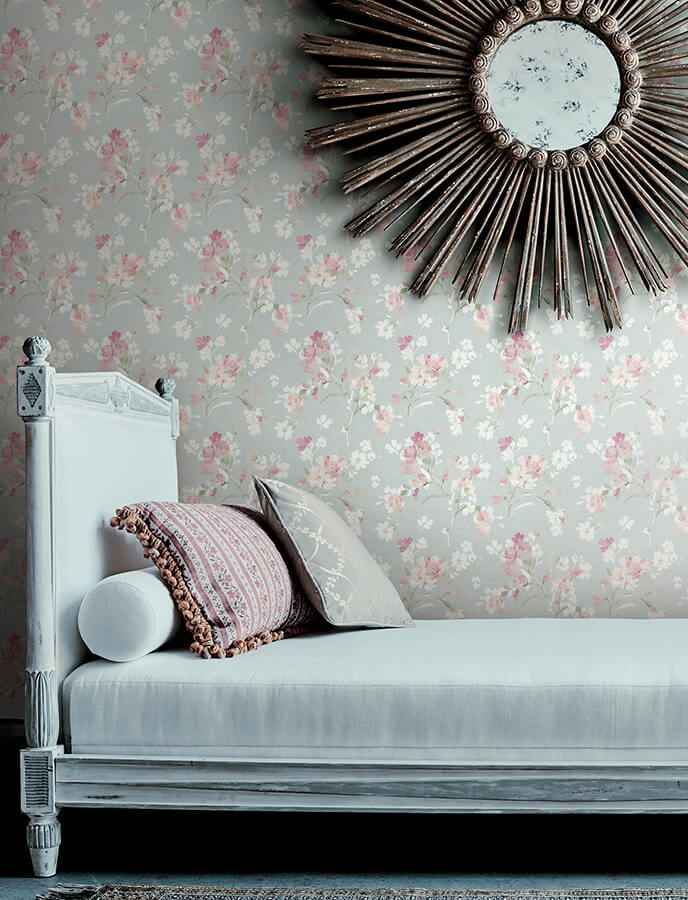 Azalea Fuchsia Floral Branches Wallpaper - York Wallcoverings - 4134-72525 - York Wallcoverings Wallpaper