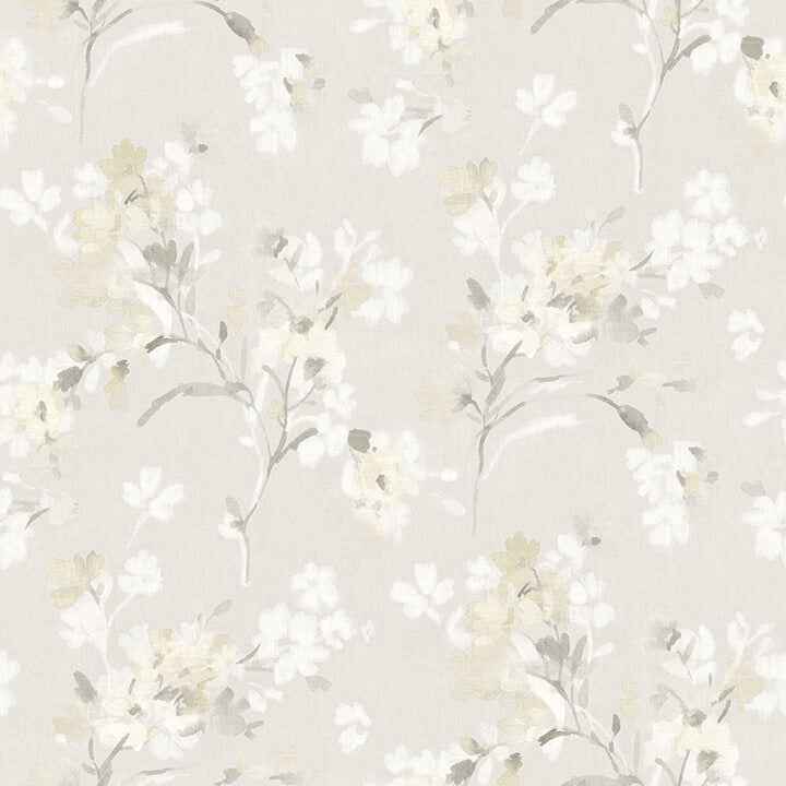 Azalea Neutral Floral Branches Wallpaper - York Wallcoverings - 4134-72527 - York Wallcoverings Wallpaper