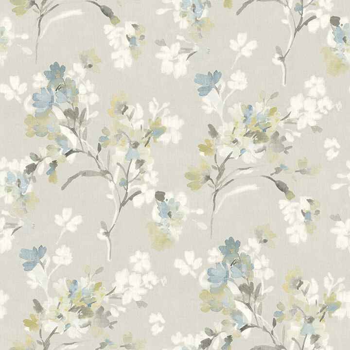 Azalea Light Grey Floral Branches Wallpaper - York Wallcoverings - 4134-72528 - York Wallcoverings Wallpaper
