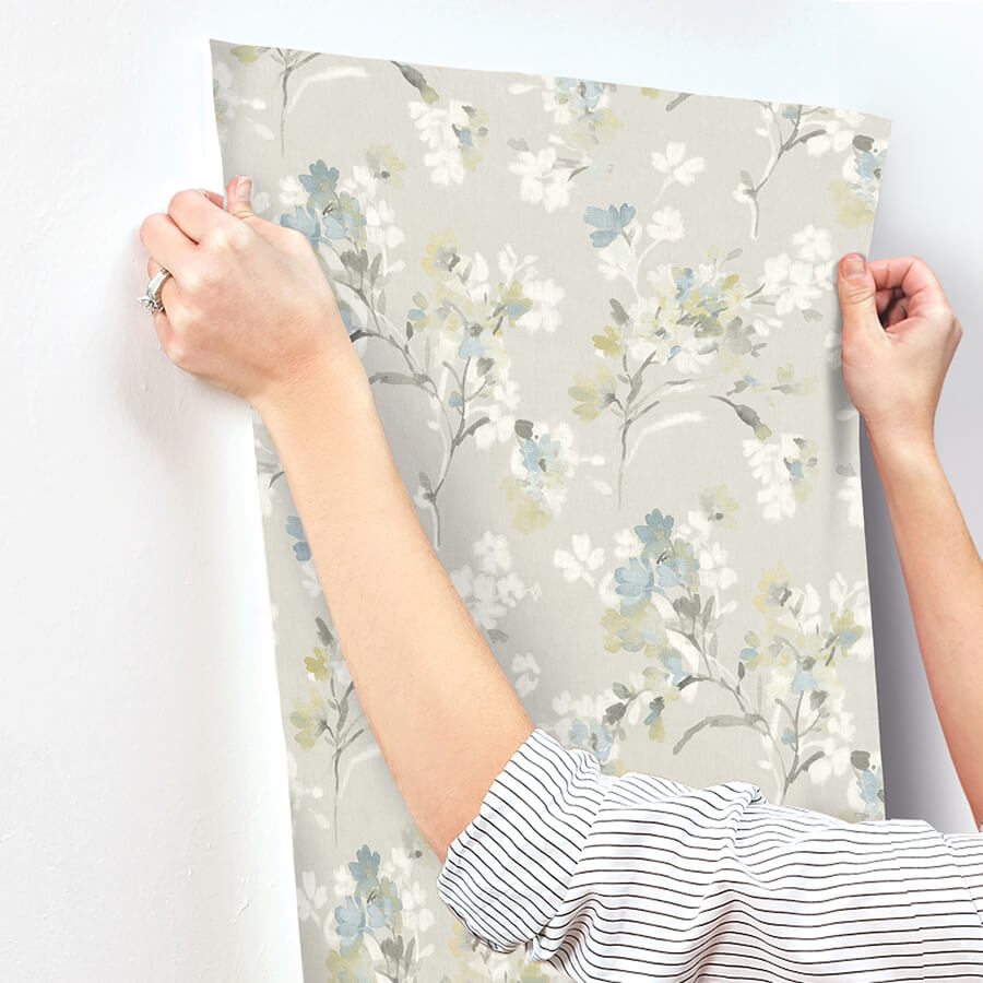 azalea-light-grey-floral-branches-wallpaper-york-wallcoverings-4134-72528 - York Wallcoverings Wallpaper