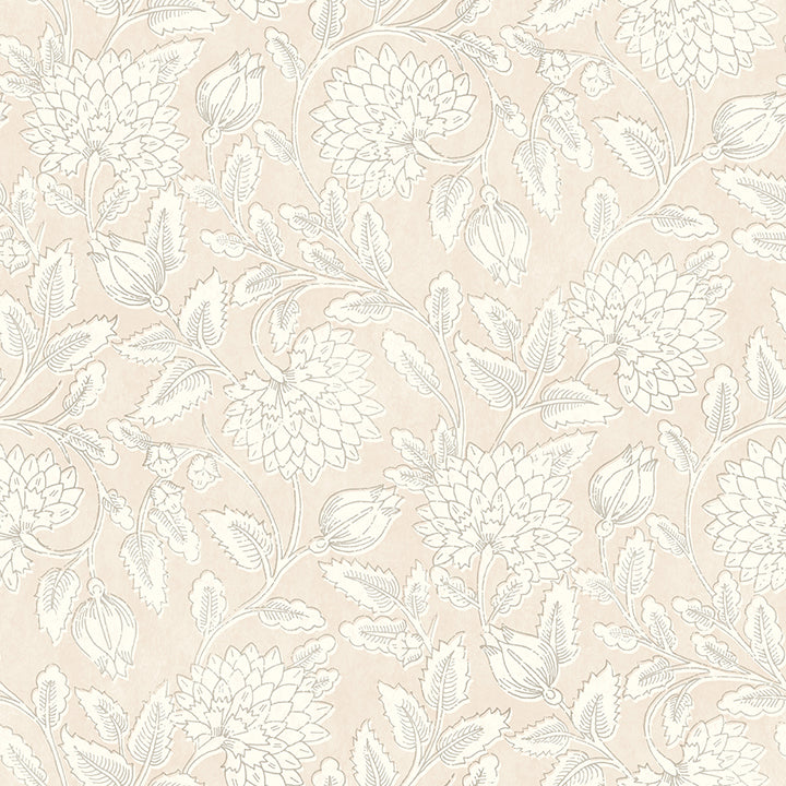 Vadouvan Blush Jacobean Trail Wallpaper - York Wallcoverings - 4134-72538 - York Wallcoverings Wallpaper