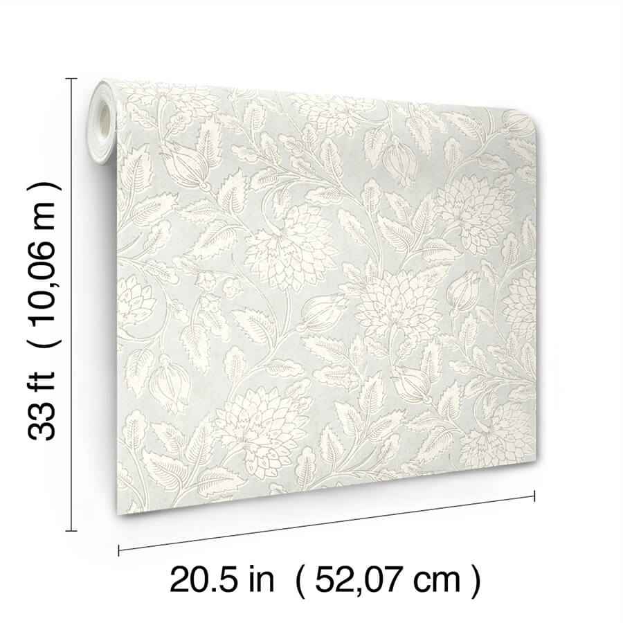 Vadouvan Light Blue Jacobean Trail Wallpaper - York Wallcoverings - 4134-72539 - York Wallcoverings Wallpaper
