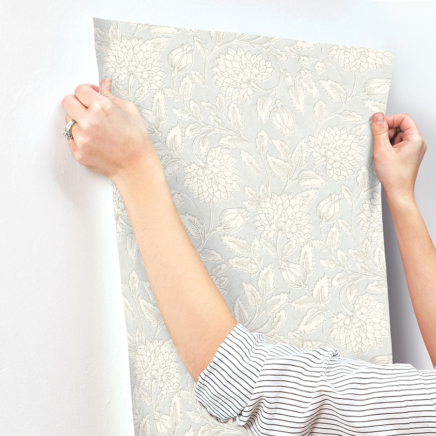 vadouvan-light-blue-jacobean-trail-wallpaper-york-wallcoverings-4134-72539 - York Wallcoverings Wallpaper