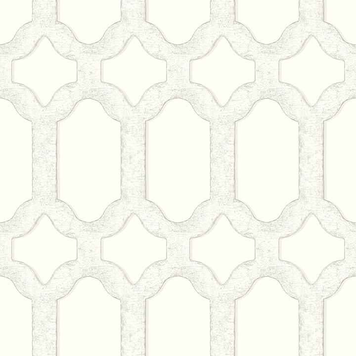 Chervil White Trellis Wallpaper - York Wallcoverings - 4134-72542 - York Wallcoverings Wallpaper
