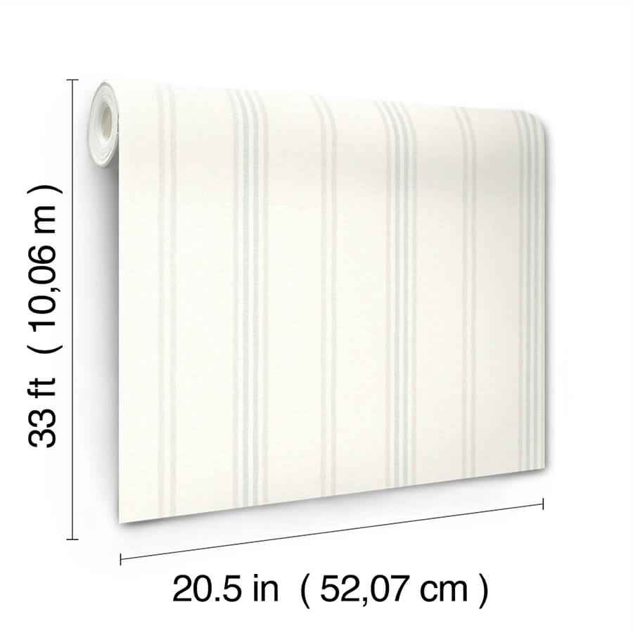 Lovage Aqua Linen Stripe Wallpaper - York Wallcoverings - 4134-72548 - York Wallcoverings Wallpaper
