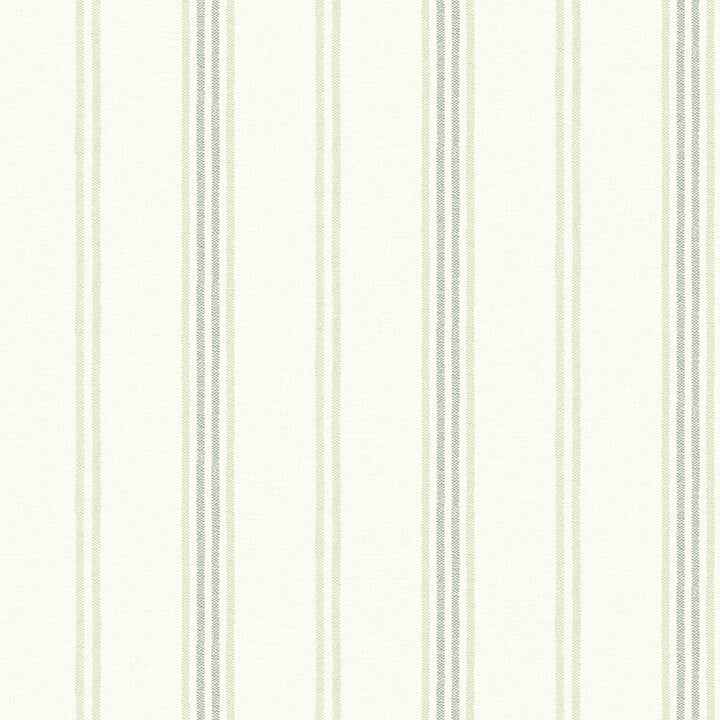 Lovage Green Linen Stripe Wallpaper - York Wallcoverings - 4134-72549 - York Wallcoverings Wallpaper