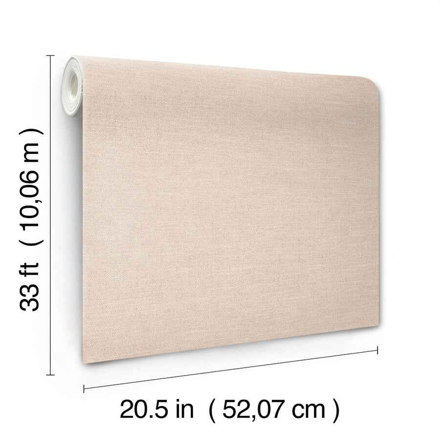 Chambray Blush Fabric Weave Wallpaper - York Wallcoverings - 4134-72555 - York Wallcoverings Wallpaper