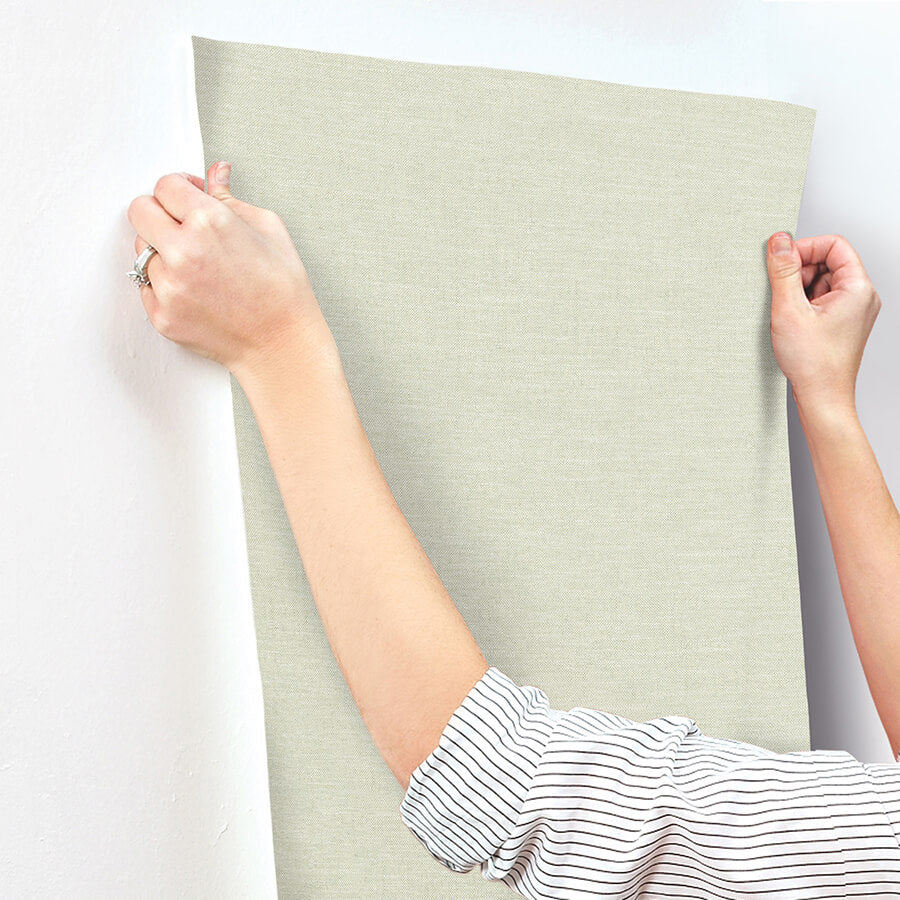 chambray-sage-fabric-weave-wallpaper-york-wallcoverings-4134-72557 - York Wallcoverings Wallpaper