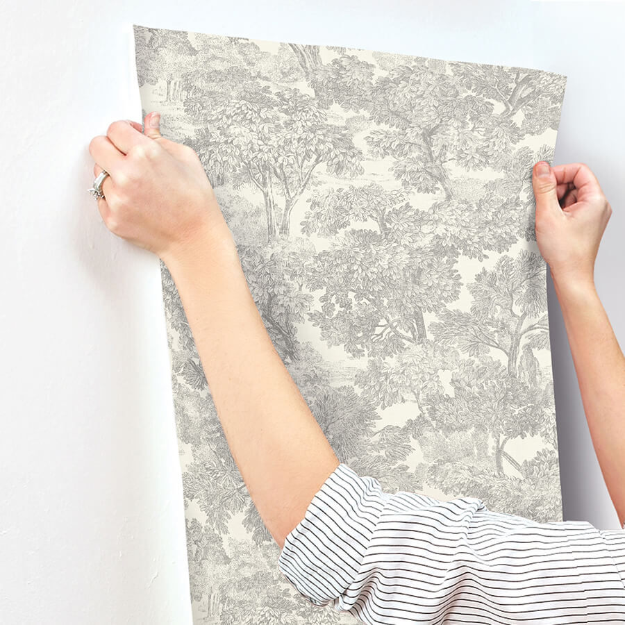 spinney-grey-toile-wallpaper-york-wallcoverings-4134-72560 - York Wallcoverings Wallpaper