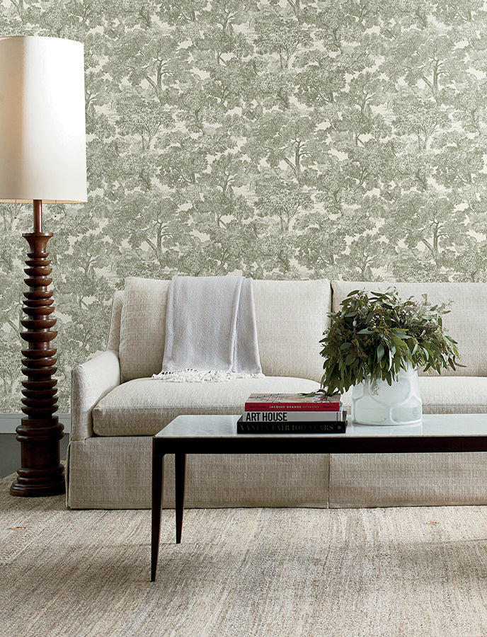 spinney-green-toile-wallpaper-york-wallcoverings-4134-72561 - York Wallcoverings Wallpaper