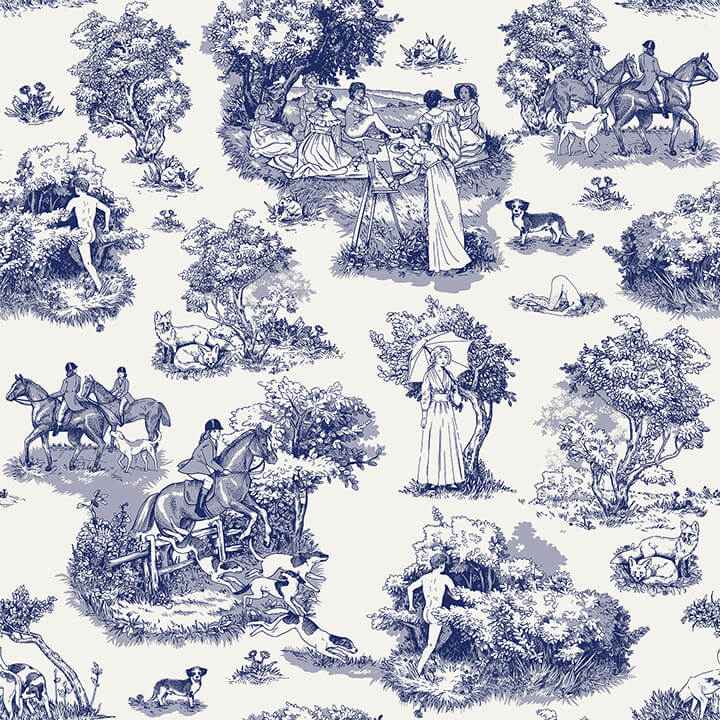 Blue the Chase Peel and Stick Wallpaper - York Wallcoverings - RAS6264