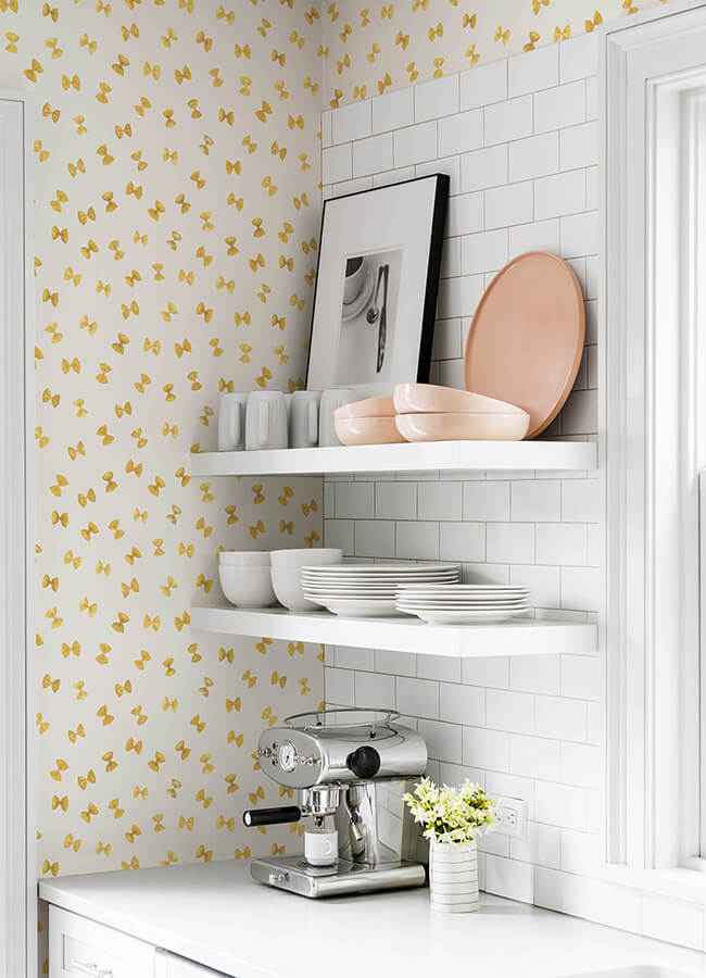 Pasta White Peel & Stick Wallpaper - York Wallcoverings - RAS6266 - York Wallcoverings Wallpaper