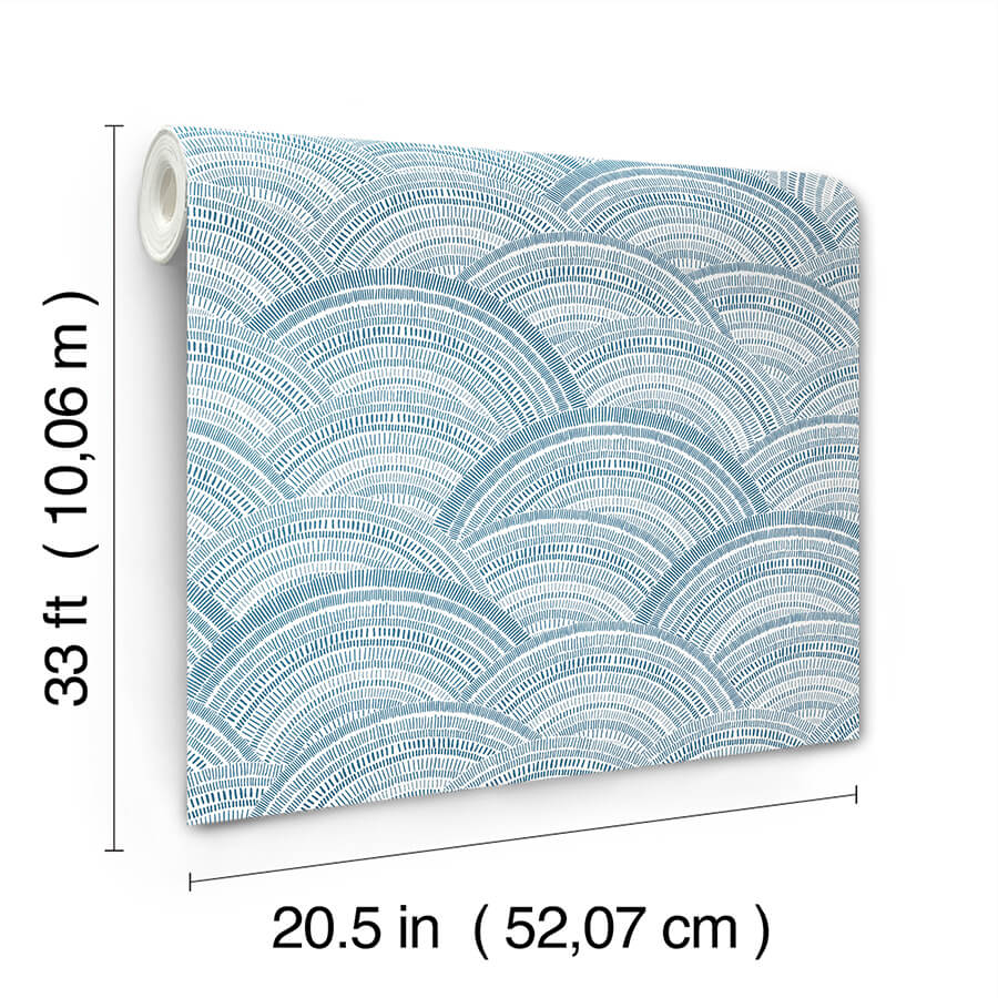 encircle-indigo-geometric-wallpaper-york-wallcoverings-4146-27200 - York Wallcoverings Papel pintado