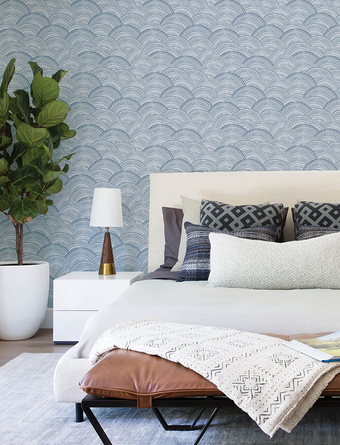 encircle-indigo-geometric-wallpaper-york-wallcoverings-4146-27200 - York Wallcoverings Wallpaper
