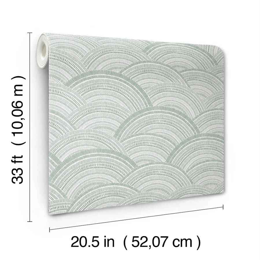Encircle Sea Green Geometric Wallpaper - York Wallcoverings - 4146-27202 - York Wallcoverings Wallpaper