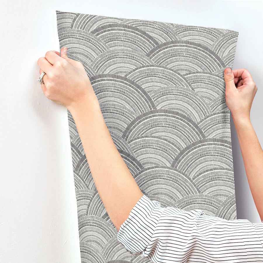 Encircle Black Geometric Wallpaper - York Wallcoverings - 4146-27203 - York Wallcoverings Wallpaper