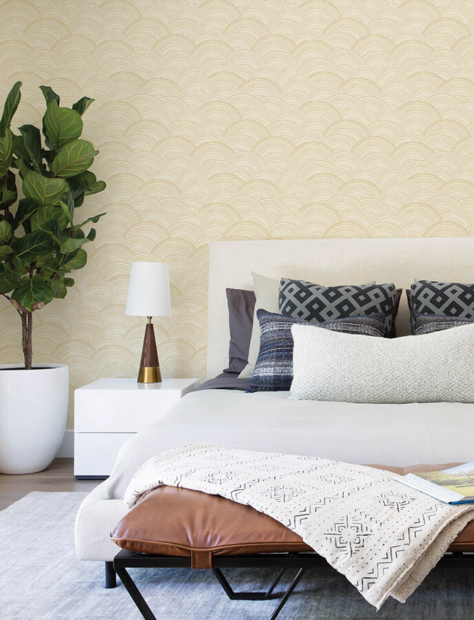 encircle-yellow-geometric-wallpaper-york-wallcoverings-4146-27204 - York Wallcoverings Papel pintado